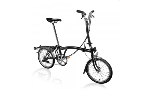 Brompton C Line Explore High+RACK+SPT, Black/Black